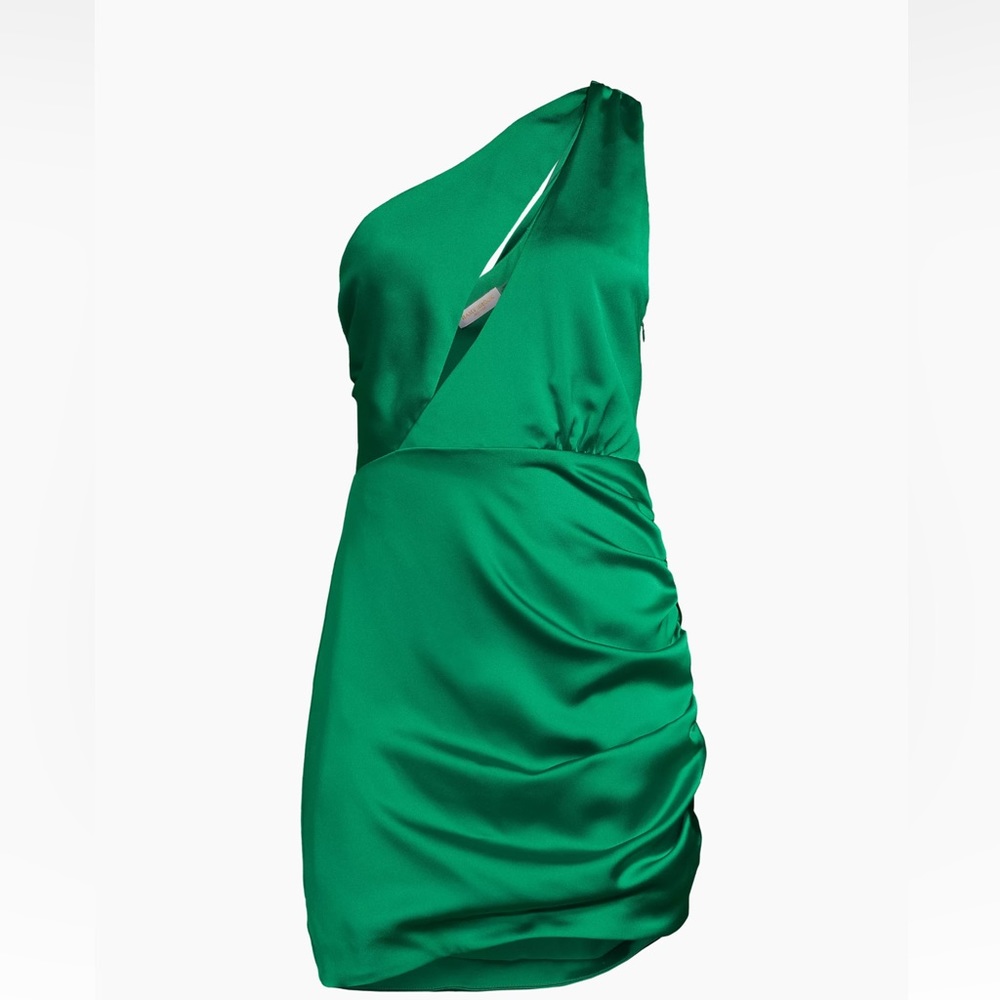 Ramy Brook Madison One-Shoulder Satin Minidress Size 12 NWT